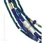 Silpada Into the Blue Natural Lapis & Quartzite Multi-Strand Necklace in Sterling Silver & Brass