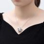 constantlife Cremation Jewelry for Ashes Memorial Urn Necklace Silver Plated Elegant Butterfly Shape Crystal Pendant Keepsake for Human Pets