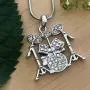 PammyJ Music Jewelry - Drum Set with Clear Crystals Pendant Necklace, 17.5'' PammyJ Music Jewelry - Drum Set with Clear Crystals Pendant Necklace, 17.5''