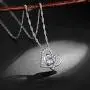 yfstyle Jewelry Set Heart Necklace Earrings for Women Girls, Heart Shaped Drop Hook Earrings & Pendant Necklaces with Cubic Zircon Setting, Crystal Jewellery Set Mothers Day Gift