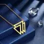 Beautlace Geometric Necklace Silver/18K Gold/Black Gun Plated Triangle Rectangle Choker Jewelry Gifts for Men and Women Beautlace Geometric Necklace Silver/18K Gold/Black Gun Plated Triangle Rectangle Choker Jewelry Gifts for Men and Women