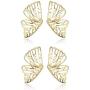2 Pairs Cute Big Butterfly Stud Earrings s for Women Girls, Dainty Bohemian Gold Butterfly Wings Drop Dangle Earrings Jewelry