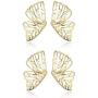 2 Pairs Cute Big Butterfly Stud Earrings s for Women Girls, Dainty Bohemian Gold Butterfly Wings Drop Dangle Earrings Jewelry