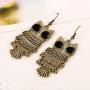 Owl Earrings For Women,Boho Owl Drop Dangle Earrings,Vintage Carved Owl Jewelry Gifts for Owl Bird Animal Lovers