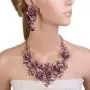 EVER FAITH Womens Crystal Elegant Flower Leaf Bridal Necklace Earrings Set EVER FAITH Womens Crystal Elegant Flower Leaf Bridal Necklace Earrings Set