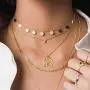 Bemoly 14K Gold Evil Eye Necklace for Women Dainty Turquoise Eye with Tiny Cubic Zirconia Coin Pendant Boho Minimalist Lucky Jewelry Gift Bemoly 14K Gold Evil Eye Necklace for Women Dainty Turquoise Eye with Tiny Cubic Zirconia Coin Pendant Boho Minimalist Lucky Jewelry Gift