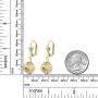 Gem Stone King Stunning 1-1/4 Inch Dangle Spheres Gold Plated Brass Lever-Back Womens Earrings