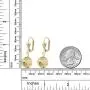 Gem Stone King Stunning 1-1/4 Inch Dangle Spheres Gold Plated Brass Lever-Back Womens Earrings
