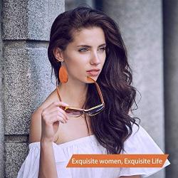 8 Pairs Ethnic Wood Dangle Earrings African Wooden Dangle Round Teardrop Earrings for Women