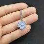 TUSHUO Tiny Myosotis Pendant Necklace Blue Forget Me Not Flower Girls Wedding Jewelry