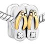 CharmsStory Sterling Silver Beach Slippers Charm Beads For Bracelets