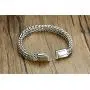 VNOX Wiccan Triple Moon Stainless Steel Biker Franco Link Curb Chain Magnetic Clasp Bracelet for Unisex,2 Color