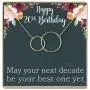 20th Birthday Gift Necklace: Birthday Gift, Two Decades, Jewelry Gift for Her, 2 Interlocking Circles (Gold-Plated-Brass, NA) 20th Birthday Gift Necklace: Birthday Gift, Two Decades, Jewelry Gift for Her, 2 Interlocking Circles (Gold-Plated-Brass, NA)