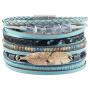 GelConnie Feather Leather Cuff Bracelet Magnetic Multi Strand Bracelet Wrap Bracelet Bohemian Jewelry Gifts for Women, Wife, Sister