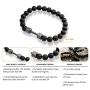 555Jewelry Stainless Steel Stretch Barbell Gym Anxiety Beaded Bracelet for Men & Women