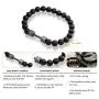 555Jewelry Stainless Steel Stretch Barbell Gym Anxiety Beaded Bracelet for Men & Women 555Jewelry Stainless Steel Stretch Barbell Gym Anxiety Beaded Bracelet for Men & Women