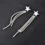 925 Sterling Silver 14K Gold Triangle Star Rose Dangle Drop Stud Earrings with Long CZ Chain Tassel for Women Costume Jewelry 925 Sterling Silver 14K Gold Triangle Star Rose Dangle Drop Stud Earrings with Long CZ Chain Tassel for Women Costume Jewelry