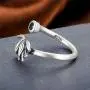 Real 925 Sterling Silver Lotus Open Rings for Women Men Gifts Vintage Floral Finger Ring Silver Fashion Party Jewelry Gifts Real 925 Sterling Silver Lotus Open Rings for Women Men Gifts Vintage Floral Finger Ring Silver Fashion Party Jewelry Gifts