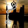 FUSTMW Yoga Lotus Flower Y Necklace Infinity Love Pendant Yoga Lovers Jewelry Yogi Gifts (Silver)