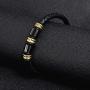 Stainless Steel Sracelet Mens Bracelet Leather with Golden Magnetic Clasp