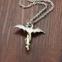 Fusamk Punk Animal Pendant Titanium Steel Sword Wing Dragon Necklace