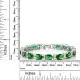 Gem Stone King 40.00 Ct Oval & Round Green Color Cubic Zirconias CZ Tennis Bracelet 7 Inch Gem Stone King 40.00 Ct Oval & Round Green Color Cubic Zirconias CZ Tennis Bracelet 7 Inch