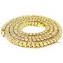 Mens Iced Out Hip Hop Gold tone CZ Miami Cuban Link Chain Choker Necklace