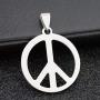Peace Sign Necklace Earrings Set for Women 1960s 1970s Hippie Party Accessories Pendant Necklace