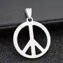 Peace Sign Necklace Earrings Set for Women 1960s 1970s Hippie Party Accessories Pendant Necklace