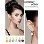 6 Sets Butterfly Jewelry Sets Include Acrylic Butterfly Pendant Necklace and Huggie Hoop Drop Earrings for Women Girls 6 Sets Butterfly Jewelry Sets Include Acrylic Butterfly Pendant Necklace and Huggie Hoop Drop Earrings for Women Girls
