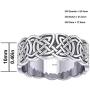 US Jewels Mens 0.925 Sterling Silver Irish Celtic Endless or Love Knot Ring Band