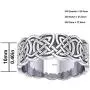 US Jewels Mens 0.925 Sterling Silver Irish Celtic Endless or Love Knot Ring Band US Jewels Mens 0.925 Sterling Silver Irish Celtic Endless or Love Knot Ring Band