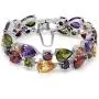 HERMOSA Classic Ladies Bracelet Garnet White Topaz Amethyst Citrine Peridot Pink Topza 7 Inches (7 Inches)