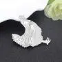 DUOWEI Cute Rhinestone Hen Chicken Brooch Enamel Crystal Pin for Women Teens Girls Kids Clothes Suit Decoration Gifts