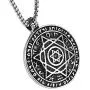 HZMAN Talisman Seal Solomon Six-pointed Star 12 Constellation Pendant stainless steel Necklaces 22+2'' Chain HZMAN Talisman Seal Solomon Six-pointed Star 12 Constellation Pendant stainless steel Necklaces 22+2'' Chain