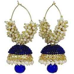 Crunchy Fashion Bollywood Stylish Traditional Indian Jewelry Meenakari Jhumka Earrings for Women
