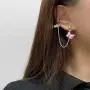4 PCS Butterfly Stud Earrings Set Butterfly Tassels Drop Ear Cuff Clip Chain Stud Earrings Butterfly Chain Pendientes Earrings for Women Girl Party Hip Hop Gothic Jewelry