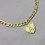 Joycuff Initial Anklets for Women Her 18K Gold Plated Cute Dainty Delicate Tiny Stainless Steel Heart Figaro Chain Anklet Bracelet Personalized Handmade Engraved Alphabet Letter Beach Jewelry