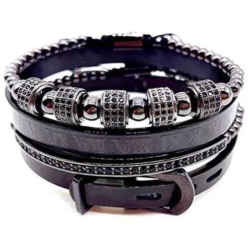 KOKOSHELL Royal King Crown Entertainment 4PCS Set Rhinestone 18kt Gold Bracelet/Silver Charm Bracelets Men Luxury CZ Imperial Gifts Women Jewelry Vice Cubic Zirconia Beads Bangle KOKOSHELL Royal King Crown Entertainment 4PCS Set Rhinestone 18kt Gold Bracelet/Silver Charm Bracelets Men Luxury CZ Imperial Gifts Women Jewelry Vice Cubic Zirconia Beads Bangle