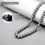 Jewelry Kingdom 1 Necklace or Bracelet for Women and Men, Beaded Chain Sterling Silver Stainless Steel, Handmade Jewelry, Thick of 6-8MM and Length of 7-40'' Optional