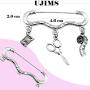 UJIMS Sewing Bracelet Sewing Lover Gift for Her Sewing Quilting with Lapel Pin Sewing Jewelry for Seamstress