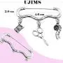 UJIMS Sewing Bracelet Sewing Lover Gift for Her Sewing Quilting with Lapel Pin Sewing Jewelry for Seamstress