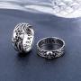 YBMYCM Skull Rings Stainless Steel Thick Vintage Retro Rings Chunky Hip Hop Ring for Men Women Ring Punk Jewelry