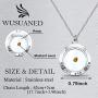 WUSUANED Mustard Seed Faith Necklace Seed Charm with Bible Verse Inscription Christian Pendant Religious Jewelry Inspirational Christian Gift for Women Girls