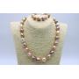 Rakumi AAA10-12mm Multi-colord Freshwater Cultured Baroque Pearl Necklace and Bracelet Jewelry Set