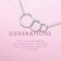 SOLINFOR Generations Necklace - Sterling Silver Jewelry with Gift Wrapping, Card - Gifts for Grandma, Grandmother, Birthday, Mothers Day from Granddaughter- 3 Interlocking Circles Necklace for Women