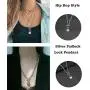 MOROTOLE 14K Gold Padlock Lock Pendant Chain Necklace for Women Teen Girls Stainless Steel Lock Chain Jewelry Gifts