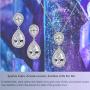 UDORA Teardrop Cubic Zirconia Drop Earrings Necklace Bridal Jewelry Sets Wedding Prom Gifts For Bridesmaid