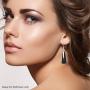 Shop LC Womens Black Onyx 925 Sterling Silver Dangle Drop Earrings for Womens Prom Jewelry Mothers Day Gifts (Black-Drop/Solitaire/Dangle/Statement/Teardrop)