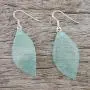NOVICA Natural Leaf .925 Sterling Silver Dangle Earrings Stunning Nature in Jade NOVICA Natural Leaf .925 Sterling Silver Dangle Earrings Stunning Nature in Jade